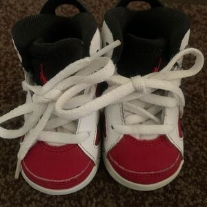 Jordan Red and White Sneakers Classic Low-Top Design